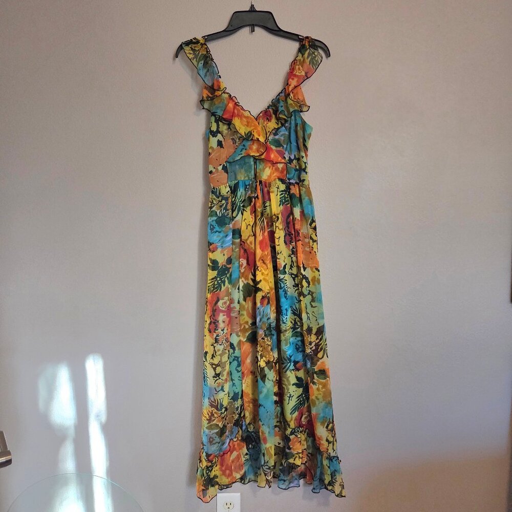 NWT Women's California Breeze Maxi Floral Dress, Size M